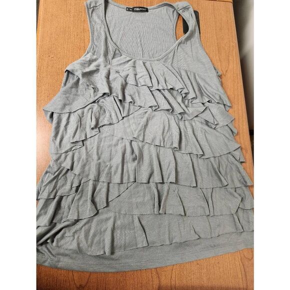 Maurices Tops - Maurices 2x Gray Ruffle tank